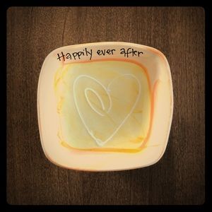 Ceramic Trinket Dish “Happily Ever After” NWOT